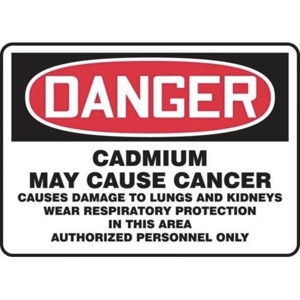 Accuform OSHA DANGER SAFETY SIGN CADMIUM MAY MCAW149VP MCAW149VP - main